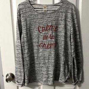 Faded Glory Grey Long Sleeve Sweater Size XL